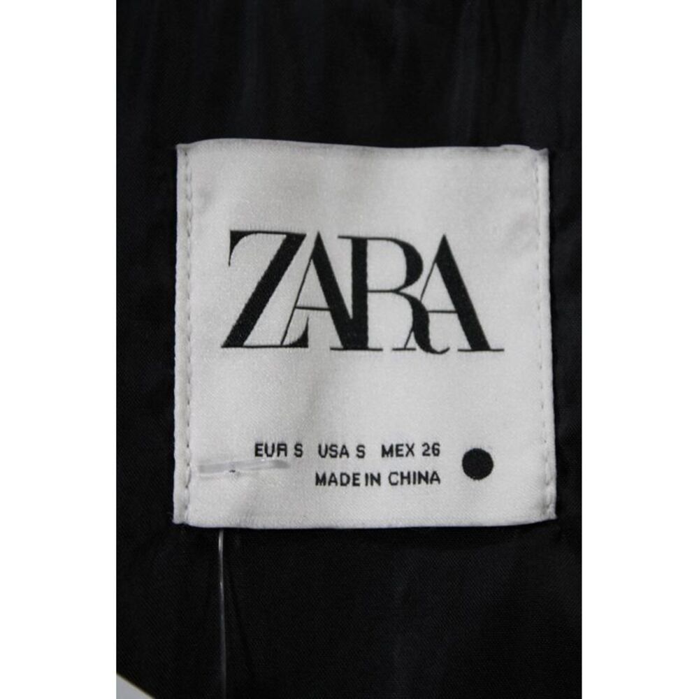 Zara Womens Black Plaid Fringe Edge Cotton Long Sleeve Jacket Size S - Picture 6 of 6
